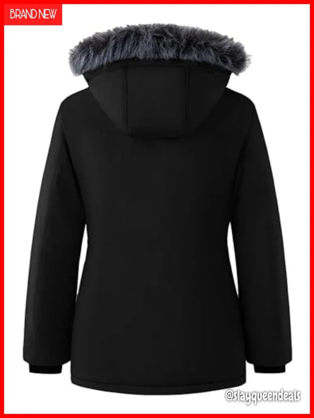 Women's Winter Coat Thicken Puffer Parka with Removable Faux Fur Hood